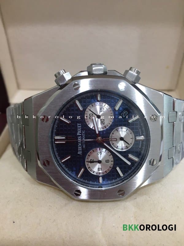 Audemars Piguet Royal Oak Cronografo Quadrante Blu con Contatori Argento 26331ST