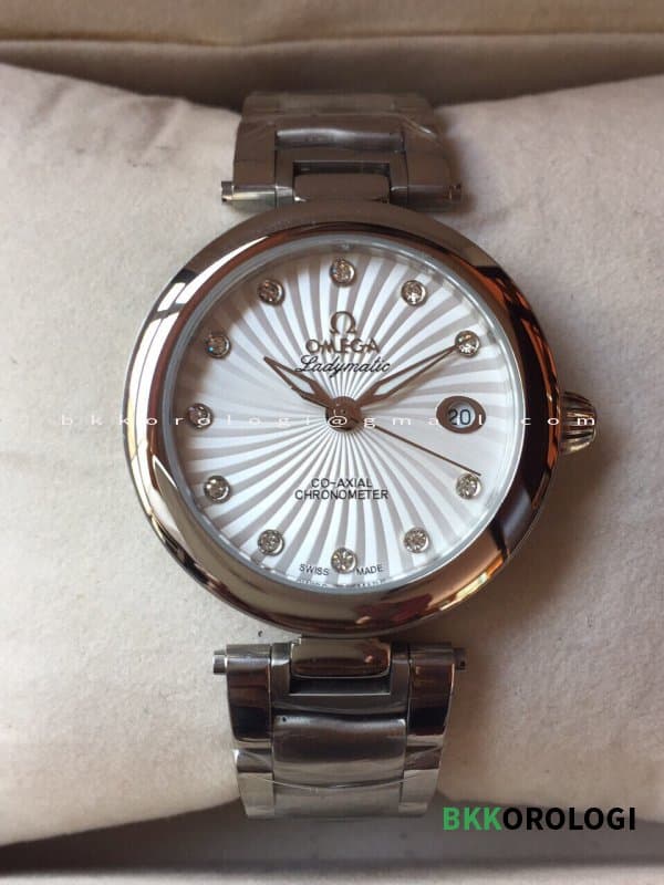 Omega Ladymatic Co-Axial 34M Acciaio Quadrante Bianco